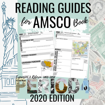 Preview of Amsco 2020 Guided Reading | APUSH Period 4: Expansion & Reform 1800 - 1848