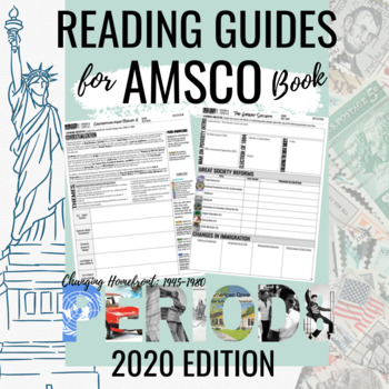 Preview of Amsco 2020 Guided Reading | APUSH Period 8: Changing Homefront 1945-1980