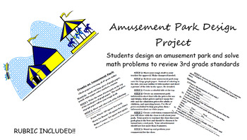 Preview of Amusement Park Design Project: A project to review 3rd grade math standards
