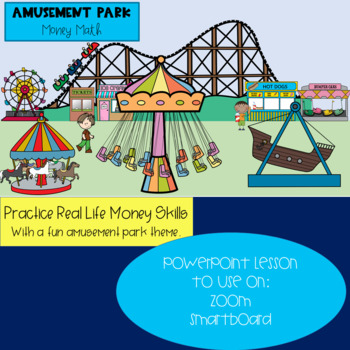 Preview of Amusement Park Money Math PowerPoint