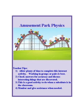 Preview of Amusement Park Physics