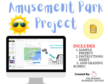 Preview of Amusement Park Project on Google Slides