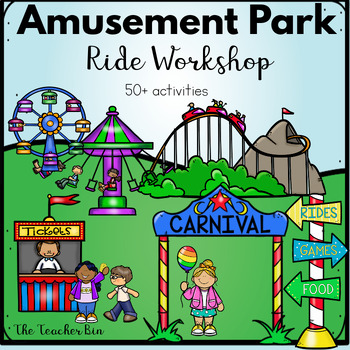 Preview of Amusement Park-Ride Workshop-Kindergarten-1st Grade- Color/bw