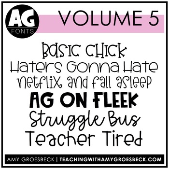 Preview of Amy Groesbeck Fonts: Vol. 5