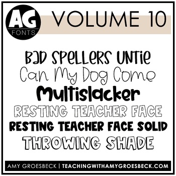 Preview of Amy Groesbeck Fonts: Vol. 10