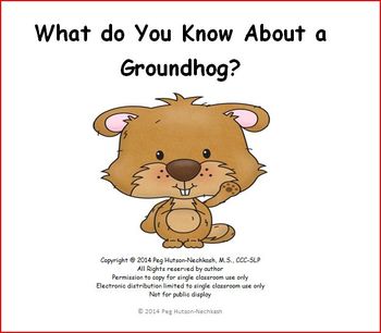 Preview of An Interactive Book: What do You Know About a Groundhog?