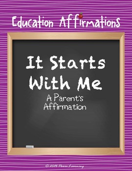 Preview of A Parent's Affirmation (Education Affirmations Series)