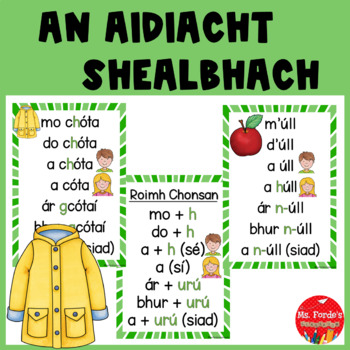 Preview of An Aidiacht Shealbhach (Gaeilge) mo, do.... poster set *UPDATED*