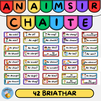 Preview of An Aimsir Chaite: 42 Briathra Sna Aimsir Chaite Teaching Resource