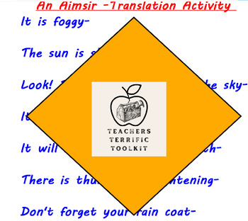 Preview of An Aimsir Translation Activity with translation