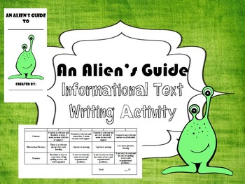 Preview of An Alien's Guide: Informational/Expository Writing + Rubric