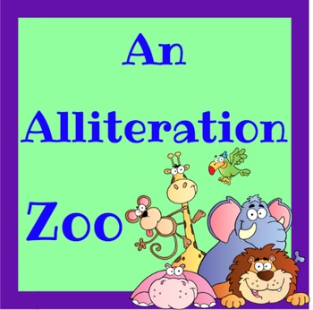 An Alliteration Zoo Brainstorming Worksheet by Ms Sewell's Class