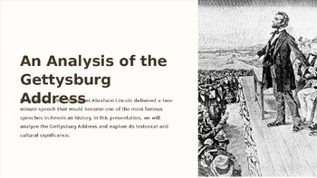 Preview of An Analysis of the Gettysburg Address