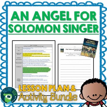 Preview of An Angel For Solomon Singer by Cynthia Rylant Lesson Plan & Activities