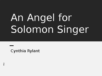 Preview of An Angel for Solomon SInger