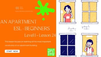 Preview of An Apartment / ESL PDF LESSON / (easy no prep lesson)