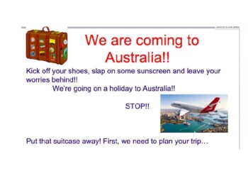 Preview of An Australian Holiday!! - Distance Education