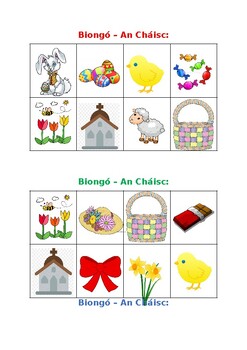 Preview of An Cháisc - Cluiche Biongó (Easter Bingo game)