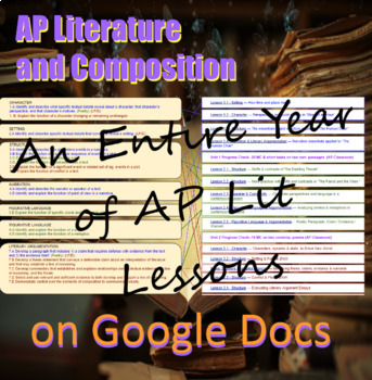 Preview of An ENTIRE YEAR of AP Literature Lessons ON GOOGLE DOCS