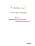 An Elementary Christmas Carol Reading Log