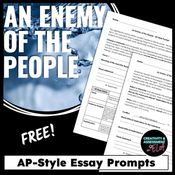 Preview of An Enemy of the People AP™️-Style Essay Writing Prompts PDF & Google Docs™ FREE!
