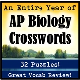 An Entire Year of AP Biology Vocabulary Crossword Puzzles 