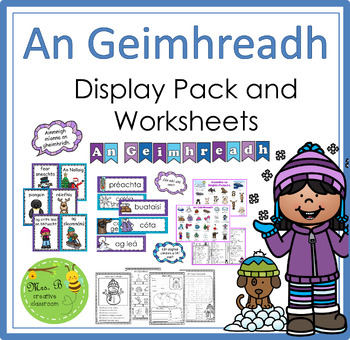 Preview of An Geimhreadh Display Pack and Worksheets.
