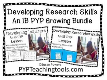 Preview of An IB PYP Bundle Developing Research Skills