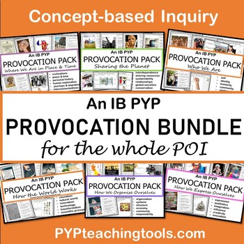 Preview of An IB PYP Concept Provocation Bundle Complete Programme of Inquiry