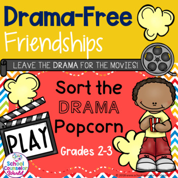 Preview of An INTERACTIVE Guidance Lesson on Being a Drama-Free Friend, Grades 2-3