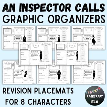 Preview of An Inspector Calls | Character Revision | Graphic Organizer Placemats