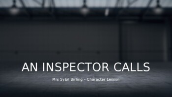 Preview of An Inspector Calls - MRS SYBIL BIRLING
