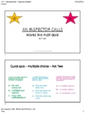 An Inspector Calls - Revise the Plot Quiz - Act Two PDF