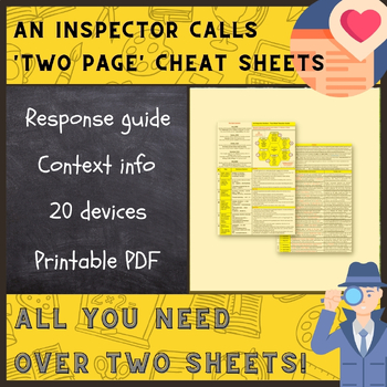 Preview of An Inspector Calls - revision guide - 2 page guide - 2024 (Ultimate Resource)