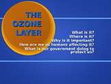 An Interactive Power Point Presentation: The Ozone Layer