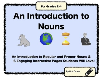 Preview of An Interactive SmartBoard Introduction to Regular & Proper Nouns for Gr. 2-4
