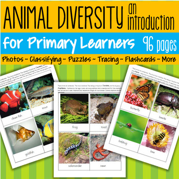 Preview of Animal Diversity Introduction - Science for Early Learners - 96 pages.