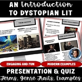An Introduction to Dystopian Literature PPT Lesson, Activi