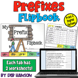 Prefixes Flipbook with Worksheets in Print and Digital: 5 