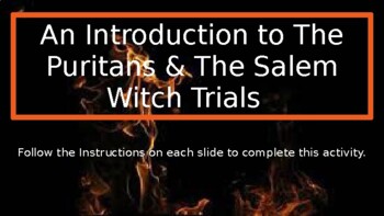 Preview of An Introduction to The Puritans and The Salem Witch Trials Hyperdoc Activity