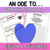 An Ode to... Valentine's Day Creative Writing Activity- 6t