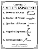 An Order to Simplify Exponential Expressions Posters