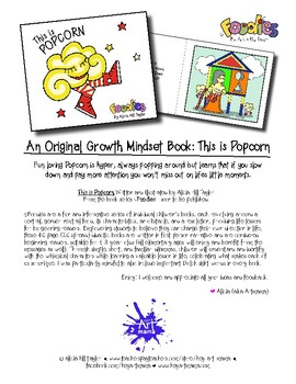 Preview of Growth mindset book about learning to focus and slow down: This is Popcorn