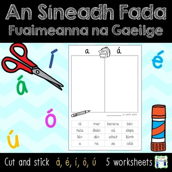 Preview of Gaeilge - An Síneadh Fada - Cut and Stick Activity - NLC