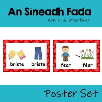 Preview of An Síneadh Fada Poster Set (why the fada is important!)