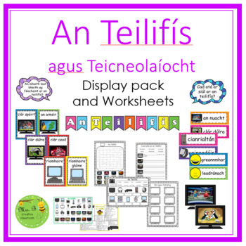 Preview of An Teilifís Display Pack and Worksheets.