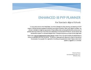 Preview of An Updated IB PYP Planner for Standards-aligned Schools (Enhanced PYP)