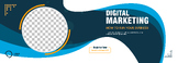 An abstract digital Marketing banner for presentation temp