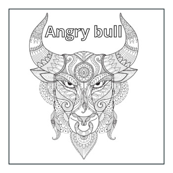 bull head coloring pages