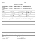 Anaerobic vs Aerobic worksheet